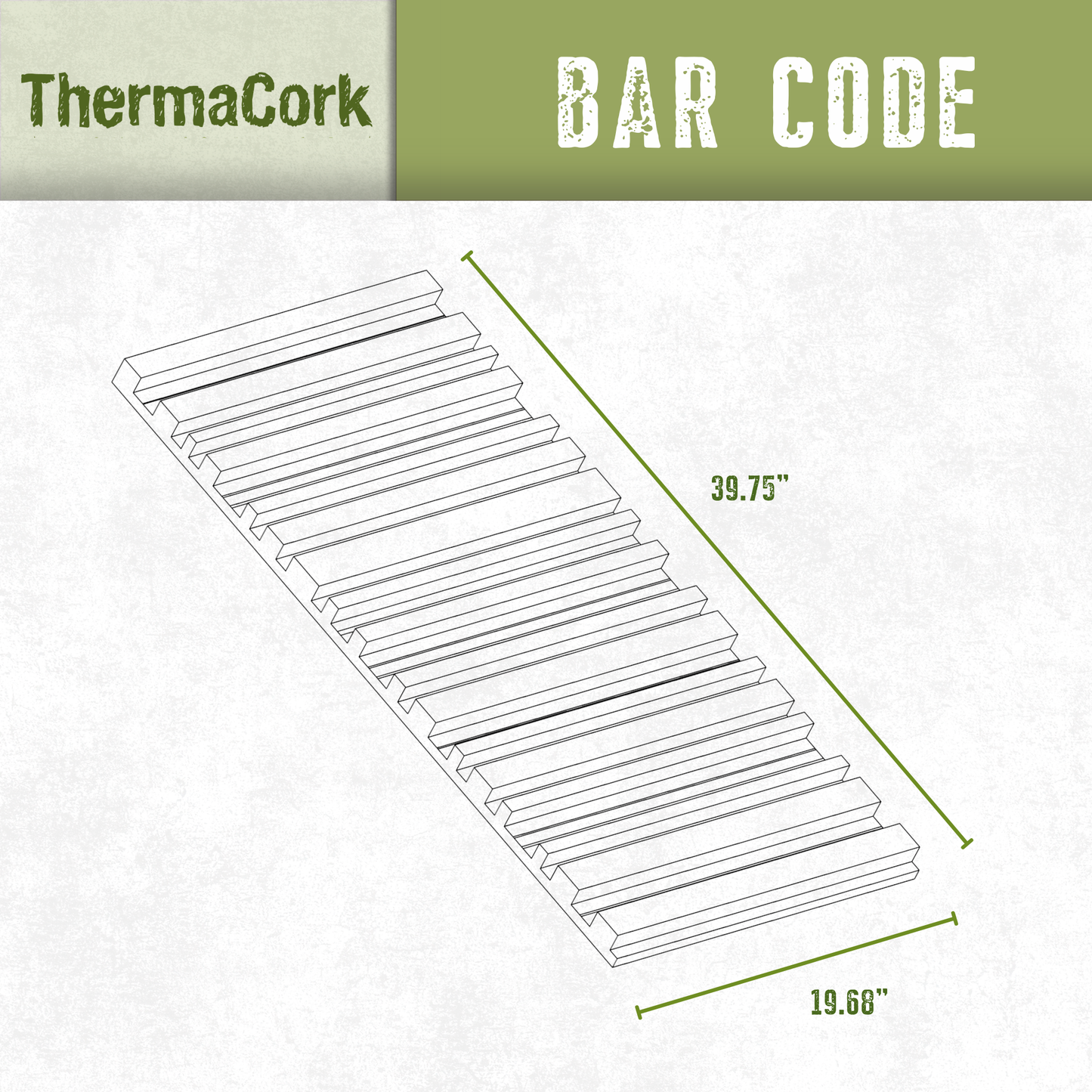 ThermaCork - Barcode Pattern