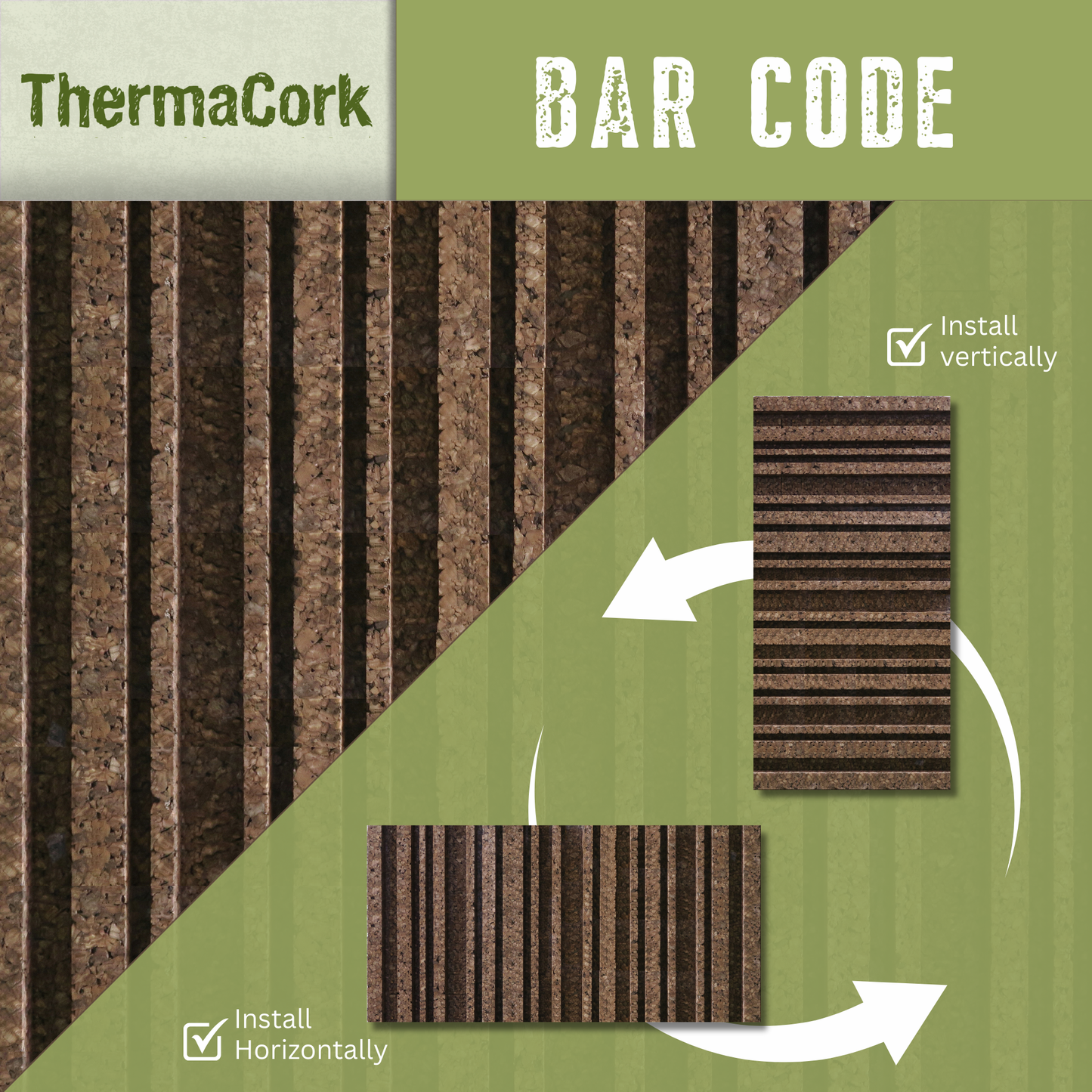 ThermaCork - Barcode Pattern